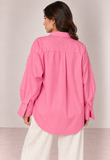 Pink poplin shirt