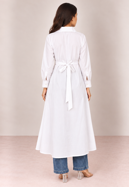 White long tailored shirt
