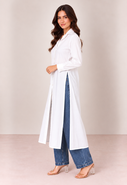 White long tailored shirt