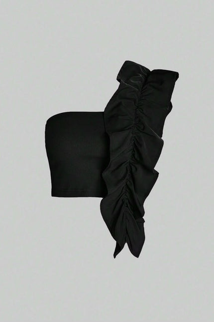 Tube frilled top