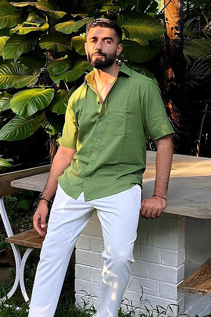 Olive tailored shirt