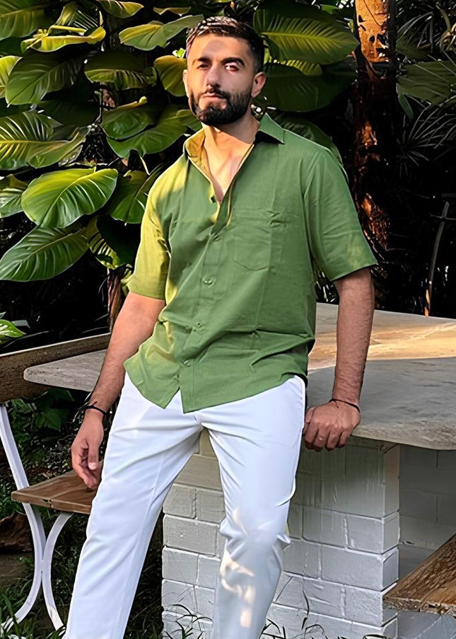 Olive tailored shirt