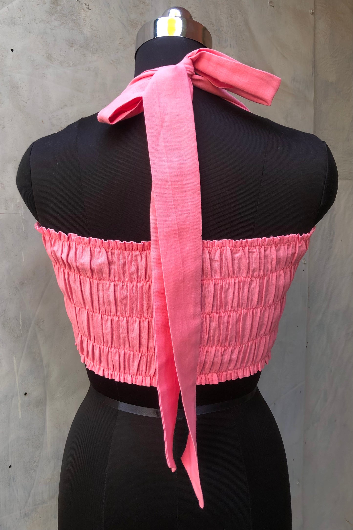 Pink cotton bandeau top
