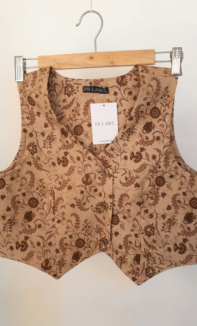 Cotton printed waistcoat