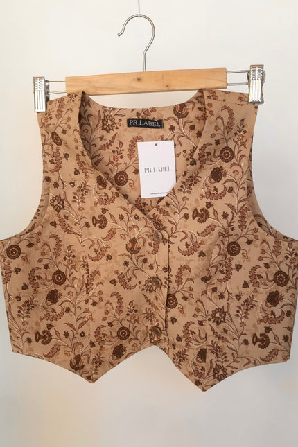 Cotton printed waistcoat