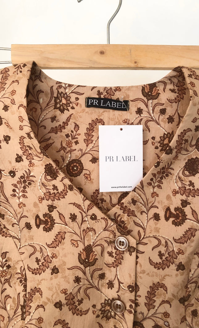 Cotton printed waistcoat
