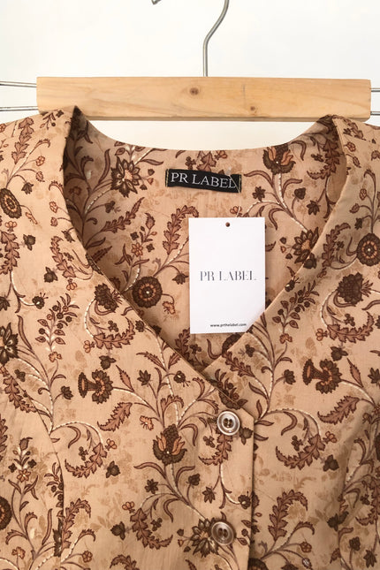 Cotton printed waistcoat