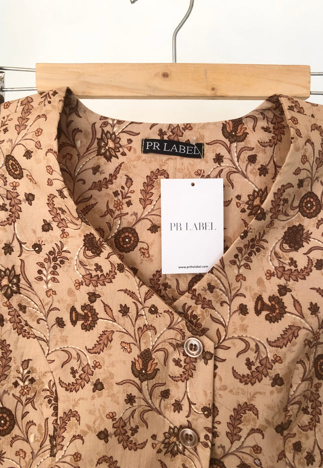 Cotton printed waistcoat