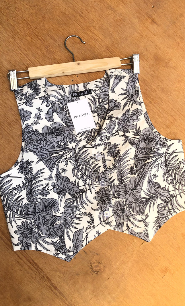Cotton printed waistcoat