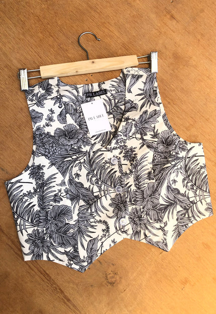 Cotton printed waistcoat