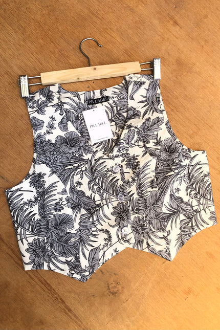 Cotton printed waistcoat