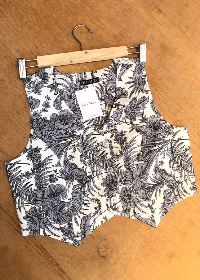 Cotton printed waistcoat