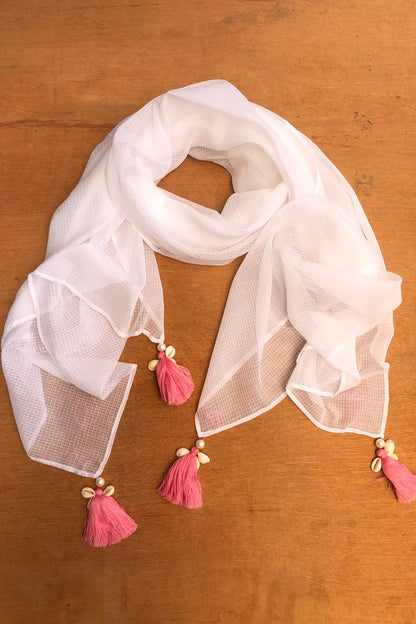 Sheer cotton scarf