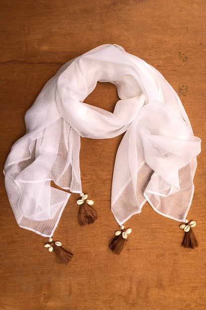 Sheer cotton scarf