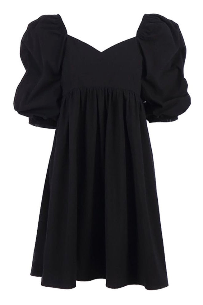 Black cotton dress