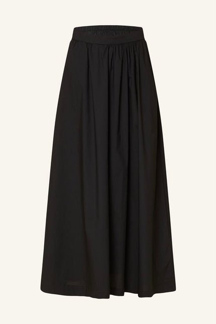 Black maxi cotton skirt