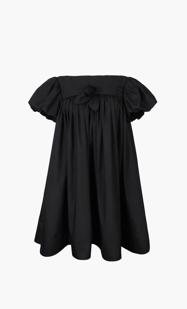 Black poplin dress