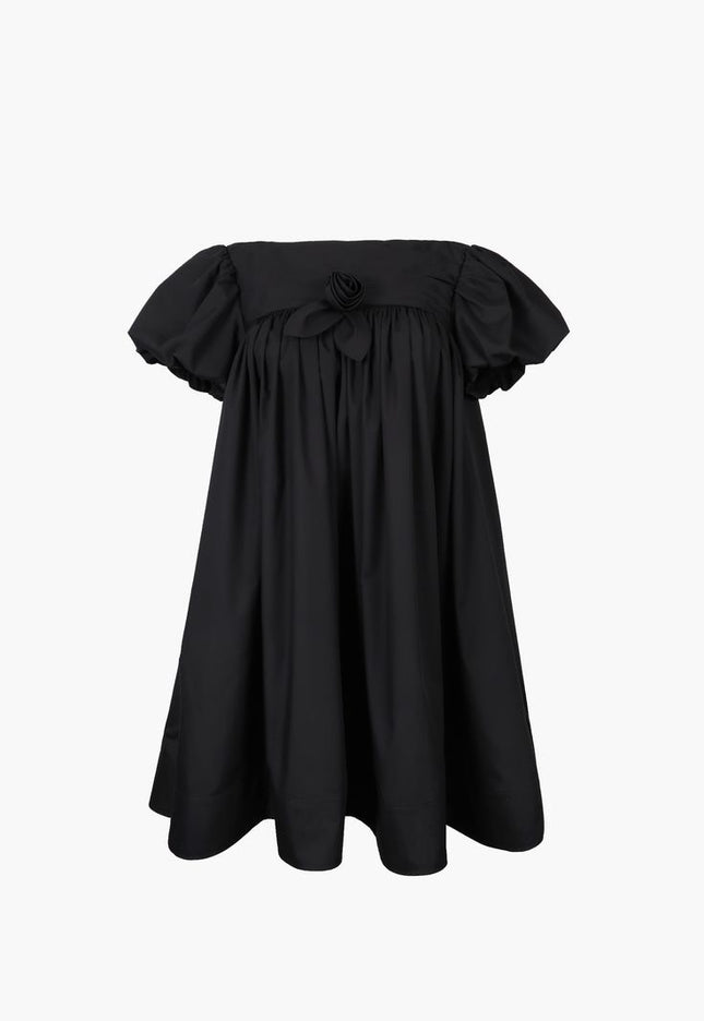 Black poplin dress