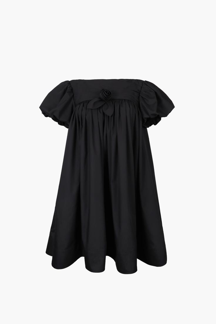 Black poplin dress